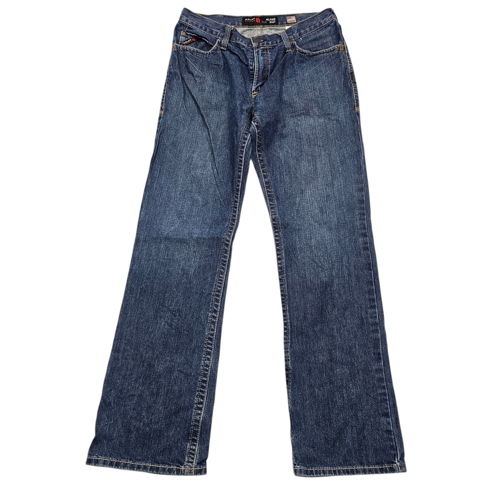 Ariat FR M4 Relaxed Boot Jeans Mens 34x35 Blue Denim Flame Resistant Workwear - Picture 2 of 13
